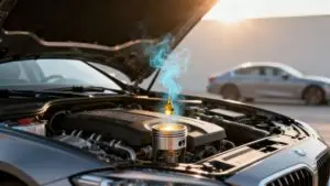car burning oil fast burning oil