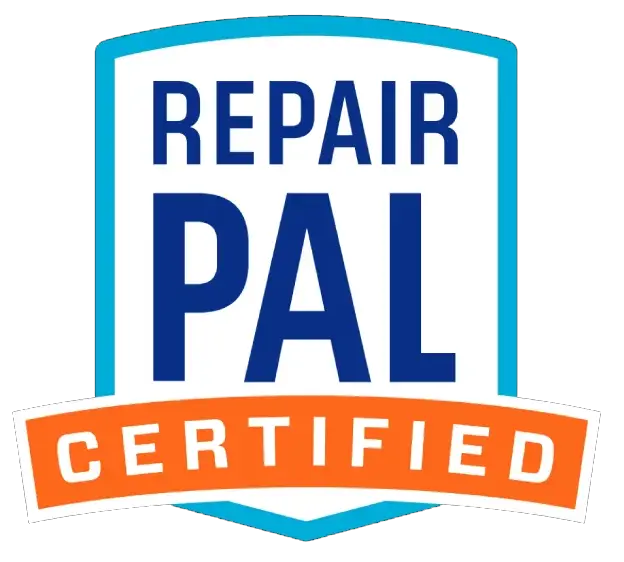 RepairPal Certified auto repair shop certification badge at Kwik Kar Oil Change & Auto Care in Fort Worth, TX