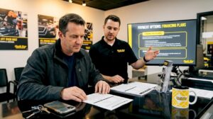 Car owner reviews auto repair financing options