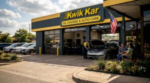 Exterior of Kwik Kar auto care shop in Fort Worth