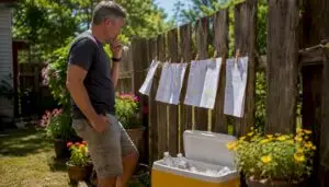 Man comparing auto repair price estimates at home