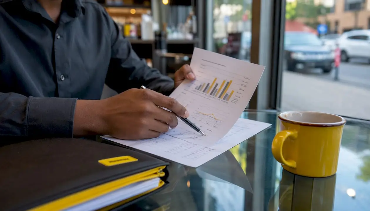 Advisor pointing at BMW oil life data chart
