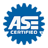ASE Certified blue gear logo