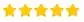 Five gold stars representing 5-star customer reviews and quality service at Kwik Kar White Settlement.