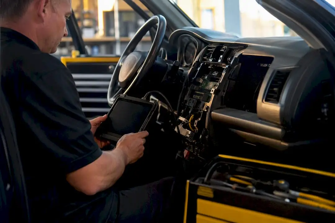 Mechanic scanning vehicle electronic modules