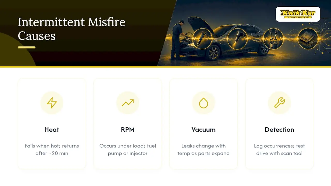 Possible Intermittent Misfire Causes and Their Detection — overview diagram