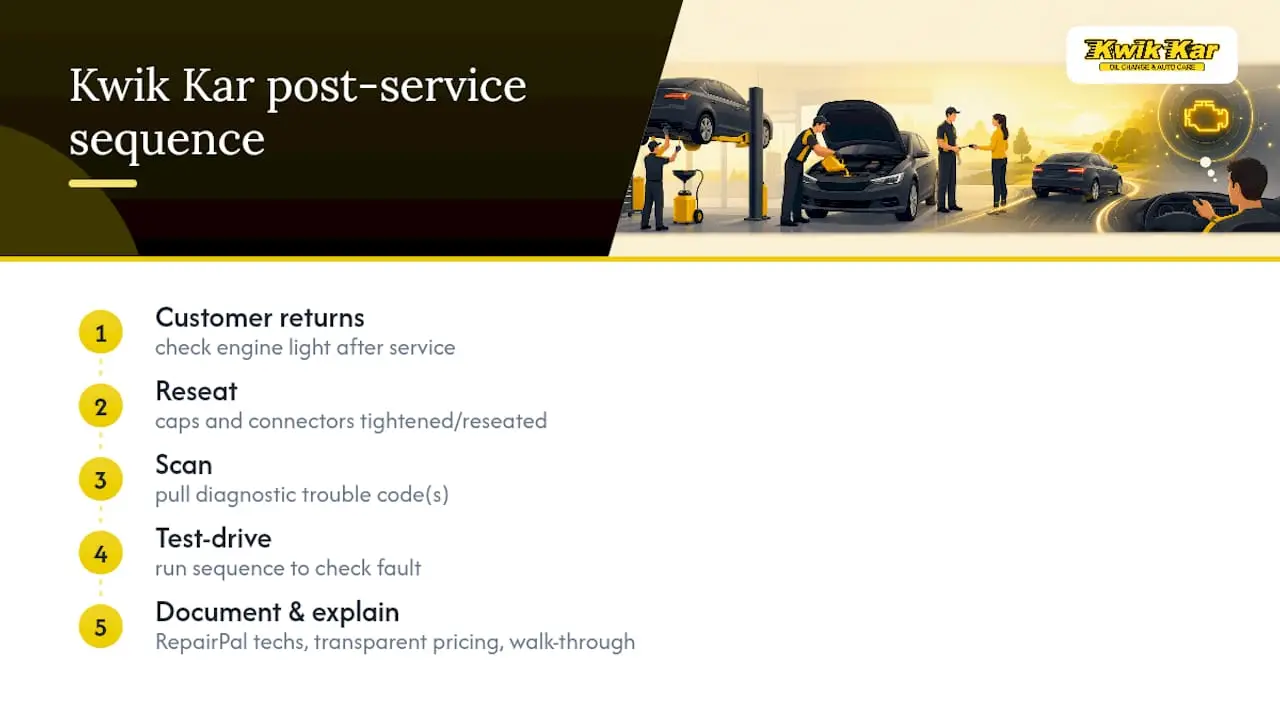 The Kwik Kar Perspective on Post-Service Check Engine Lights — overview diagram