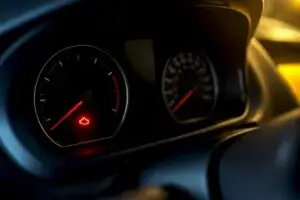 Flashing check engine warning light