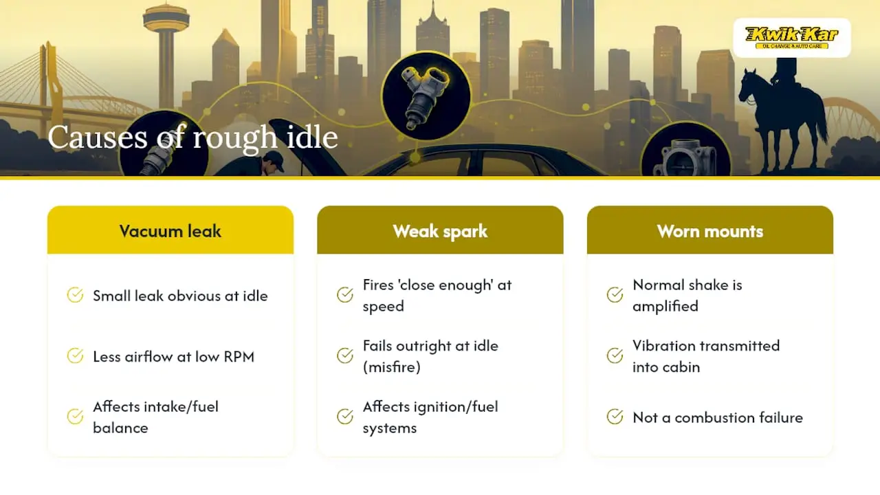 Why Rough Idle at Stop Reveals Problems Your Engine Hides at Speed — overview diagram