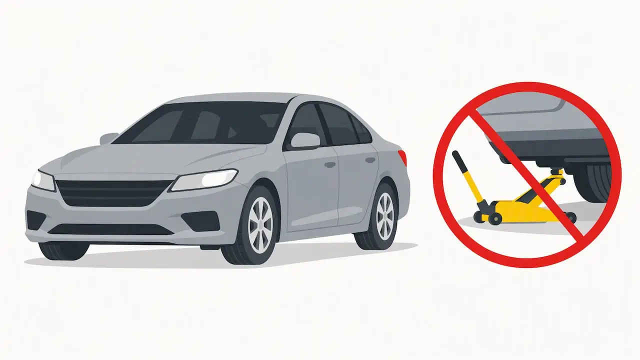 Safe exterior check beside a parked car