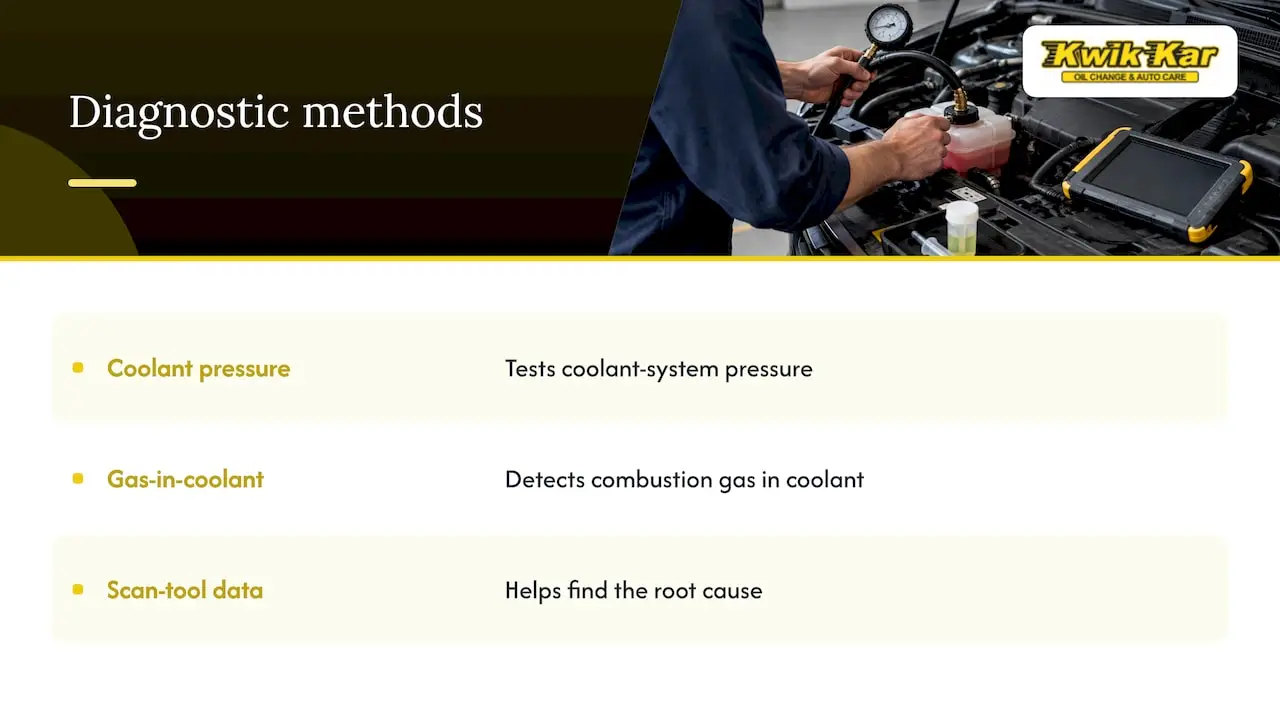Three diagnostic methods for unusual exhaust smoke