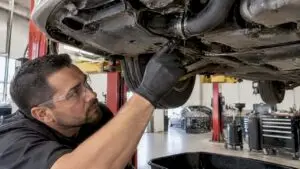 Coolant beading at a lower radiator hose joint